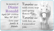 In memory of Diane Ronald