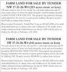 FARM LAND FOR SALE BY TENDER