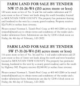 FARM LAND FOR SALE BY TENDER