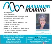 MAXIMUM HEARING for Hearing Tests, Hearing Aids and more.
