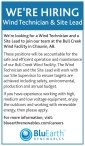 Wind Technician & Site Lead wanted