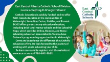 East Central Alberta Catholic School Division is now accepting K-12 registrations!