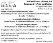 Notice of Election & Advance Vote